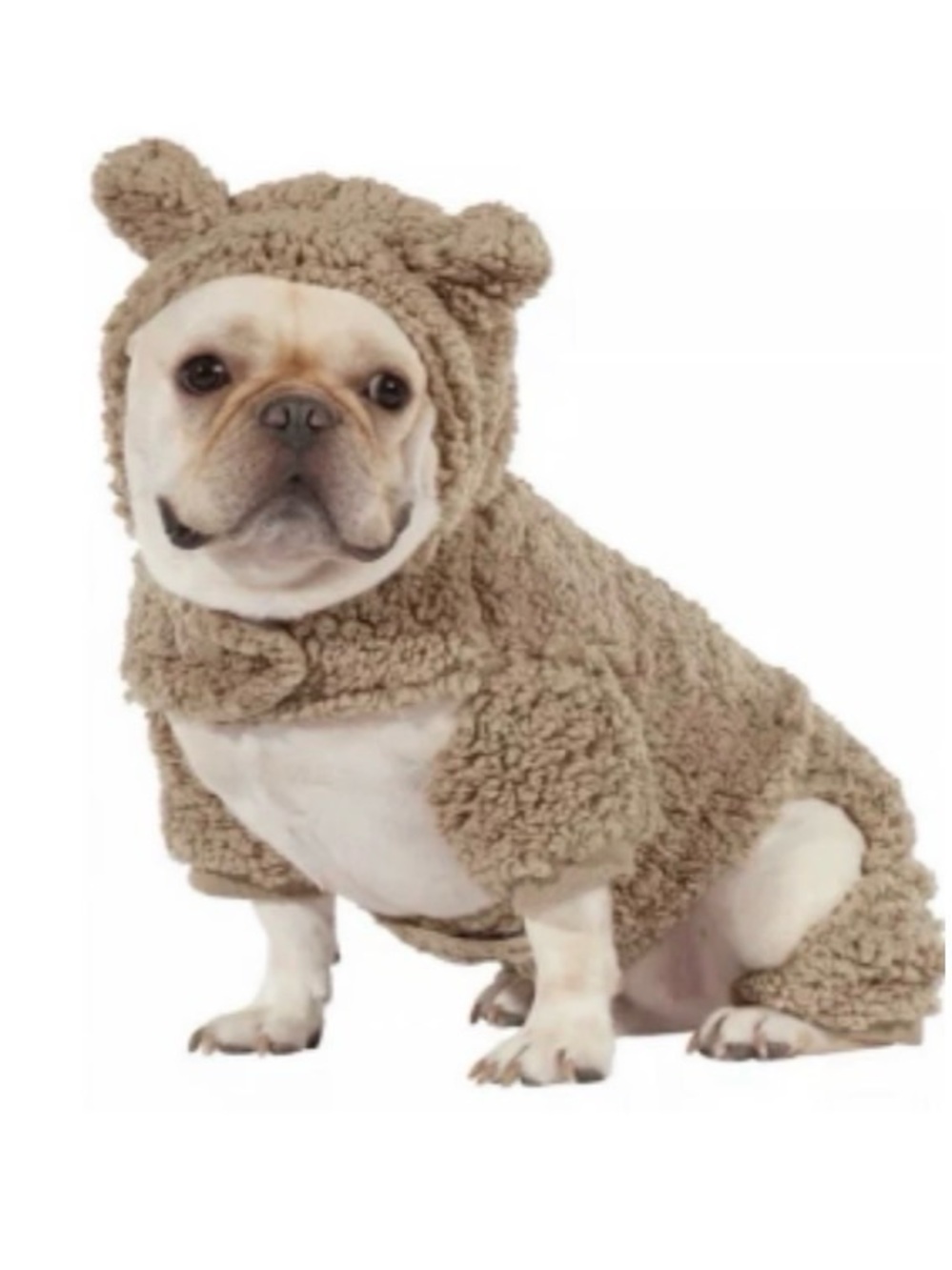 Ugg Sherpa Taupe Sherpa Dog remove able Hoodie with Bear Ears size M